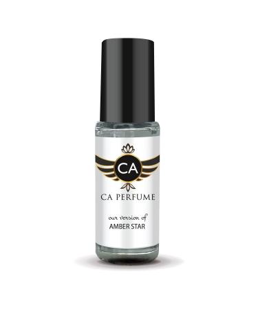 CA Perfume Impression of Amber Star For Women & Men Body Oil Dupes Roll-On 0.14 Fl Oz/4ml