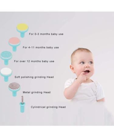 Baby Nail File Electric Nail Trimmer Infant Manicure Set with 6 Grinding Heads for Nail Care Scissors - Buy Online on GoSupps.com