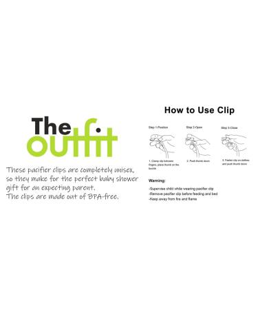 3 Pc Neutral Pacifier Clips for Boys and Girls | Binky Paci Holder & Leash for Pacifiers, Teethers & Toys | TOF-08 - Buy Online on GoSupps.com