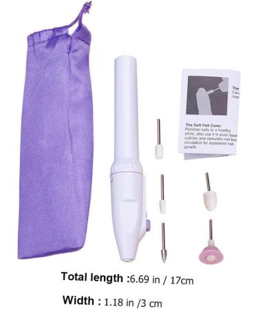 Beatifufu 1set Nail Polisher Nail Grinder Manicure Electric Nail File Nail Drill File Kit Manicure Pedicure Kit Nail Polishing Tool Nail Art Trimmer Pedicure Tools Mini Nail Kit Abs White - Buy Online on GoSupps.com
