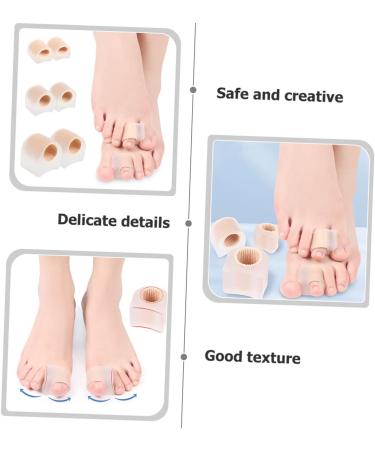2 Pairs Silicone Toe Sleeves & Splint for Toe Separation & Valgus Correction - Reusable & Comfortable Toe Splitter Set 2.7x2.2cm - Buy Online on GoSupps.com