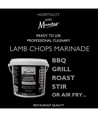Mumtaz LAMB CHOPS Marinade Catering/Party Size Bucket - BULK 2.2Kg - Restaurant Quality - Medium Spiced - BBQ - Grill - Roast - Stir or Air fry.All Natural Ingredients- Gluten Free- Vegan Friendly. - Buy Online on GoSupps.com