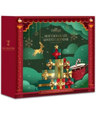 Hot Chocolate Advent Calendar 2023 Christmas | 24 Days Hot Chocolate Gift Set Selection With Mini Marshmallows For Hot Chocolate | Candy Canes | Chocolate Drops | 12 Flavours Hot Chocolate Gift Sets - Buy Online on GoSupps.com