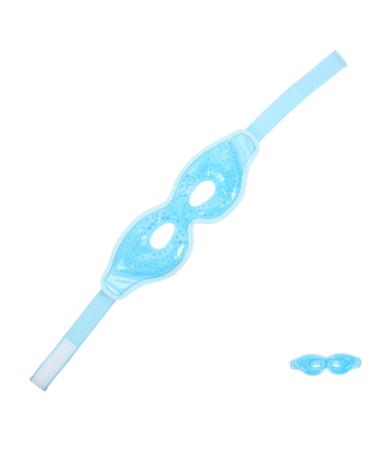 Beaupretty Cold Compress Eye Ice The Eye Mask Cooling Eye Freezable Eye Maskes Eye with Eye Holes Eye for Sleeping Eye Masks Gel Cold Hot Compress Blinder Eye Shadow PVC Spa Women's Sky-blue 28.5x9x1.7cm