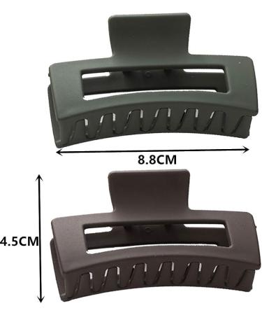 3-Piece French Design Hair Claw Clips - Non-Slip Rectangle Hair Clamps for Women & Girls - Multicolour - Buy Online on GoSupps.com