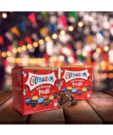 CelEBraTioNS Hot Chocolate Pods Compatible with Nescafe Gusto Machines* - A Selection of Eight of Your Favourite Candy Brands - Hot Chocolate Selection CelEBraTioNs - Buy Online on GoSupps.com