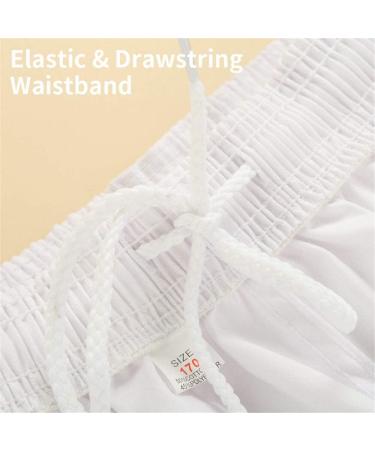 NAMAZU Karate Pants - Lightweight 7oz Poly/Cotton Blend for Kids & Adults | Elastic Waist Martial Arts Pants in White - Size 3 - Buy Online on GoSupps.com