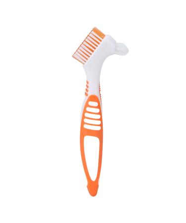 Zetiling Denture Brush Denture Toothbrush Denture Cleaning Brush Set Denture Toothbrush Dual Head Denture Cleaning Tools for Partial Dentures Half Dentures Complete Dentures