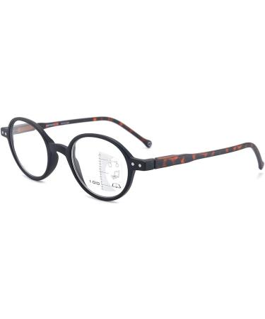 Vevesmundo Anti Blue Light Reading Glasses - Retro Round Nerd Glasses for Women & Men | Multifocal Blue Light Filter | Black & Leopard 3.0x - Buy Online on GoSupps.com