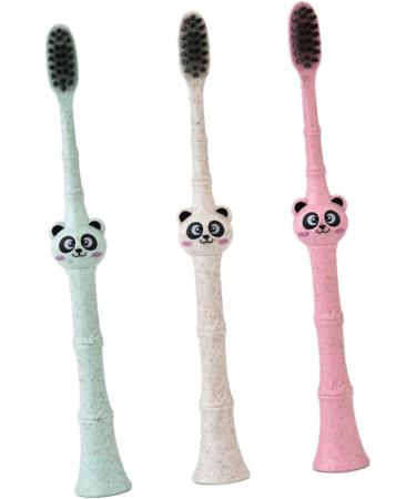 Fomiyes Kids Soft Toothbrush Set - Eco-Friendly Bamboo Coal Bristle for Children | Lightweight & Comfortable - Buy Online on GoSupps.com