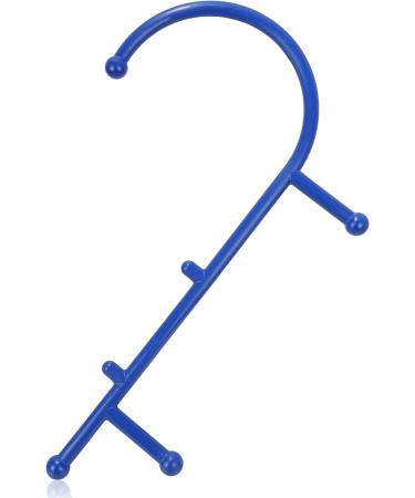 Like -Very even massage trigger point accupressure therapy sugar cane - head neck shoulder therapeutic muscle pain relief body back hook massage device tool blue