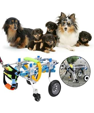 Pet Wheelchair Four Wheels Adjustable Dog Pet Wheelchair Hind Legs Rehabilitation Dog Wheelchair for Back Legs - Buy Online on GoSupps.com