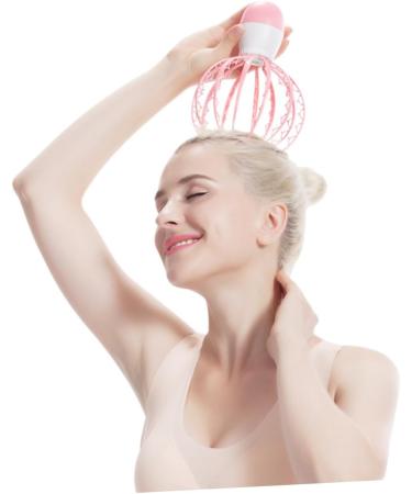 Healeved 3ST Scalp Massager & Shampoo Brush - Multi-Use Head Gua Sha Tool | Baby Octopus Design | ABS Pink Massage Claw - Buy Online on GoSupps.com