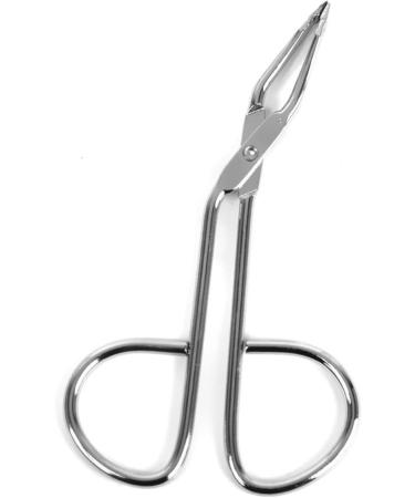 Minkissy Stainless Steel Eyebrow Tweezer Scissor Shaped Eyebrow Tweezer Clip Flat Tip Tweezers Hair Plucker for Men Women (Silver) - Buy Online on GoSupps.com