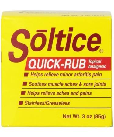 Soltice Quick Rub Topical Analgesic - 3 oz (Pack of 3) | Fast Pain Relief Solution - Buy Online on GoSupps.com