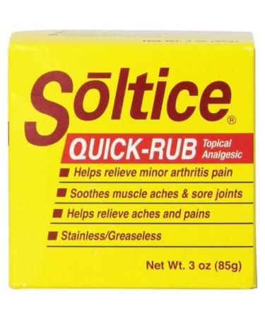 Soltice Soltice Quick Rub Topical Analgesic - 3 oz (Pack of 3)