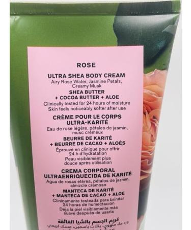 Rose 24 Hour Moisture Body Cream - Full Size 8 oz for Intense Hydration | International Shipping Available - Buy Online on GoSupps.com