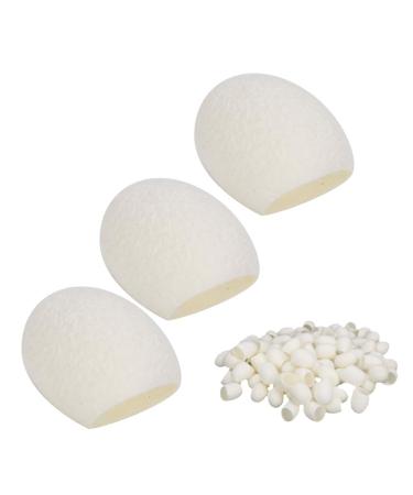 100pcs Silkworm Silk Silk Silkworm Balls for Facial Care Blackhead Removal Exfoliation Treatment Silk