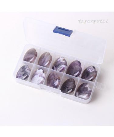 Natural Crystal Rough Natural Amethyst Peach Heart Crystal Gemstone Pendant Jewelry with Box Storage - Stones - Buy Online on GoSupps.com