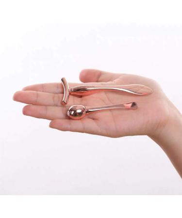 AKOAK Lot de 2 b tons de massage 2 en 1 pour les yeux - En m tal - Pour r duire les gonflements - Argent  - Buy Online on GoSupps.com