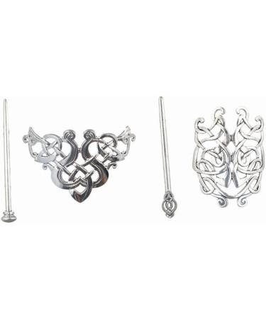 Vintage Silver Celtic Hair Slide Hairpin Celtic Knot Hair Stick Creative Hair Barrette Metal Hair Clips Hair Pin Hair Accessories for Women Girls - Buy Online on GoSupps.com