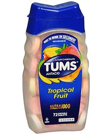 Tums Ultra 1000 Maximum Strength Tropical Fruit - 72 Chewable Tablets - Buy Online on GoSupps.com