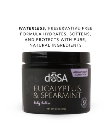 d SA Eucalyptus & Spearmint Body Butter Natural Moisturizer with Shea Butter Eucalyptus Extract & Spearmint Hydrating & Nourishing for Dry Skin Waterless Eco-Friendly 8 oz - Buy Online on GoSupps.com