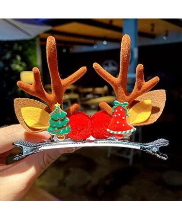 Hair Clips Christmas antlers hairpins deer ears hairpins Christmas party headbands holiday hair accessories Blue Hair Clips (Size : 11) - Buy Online on GoSupps.com