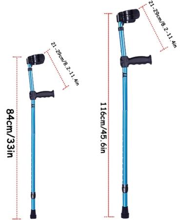 Crutches for Adults Medical Forearm Crutch 10 Stops Adjustable Comfortable On Wrist Foldable Crutch Shock Absorbing Comfy Grip for Men Women and Teens decorate Warm life Selfless dedication - Buy Online on GoSupps.com