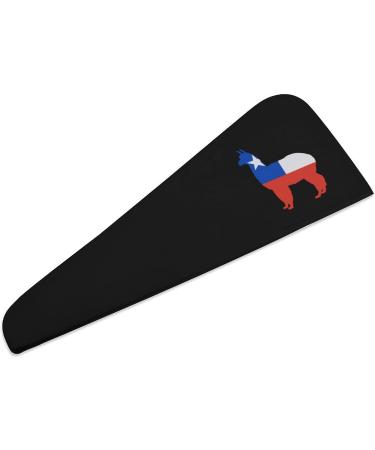 Chile Flag Llama Microfiber Hair Towel Wrap | Super Absorbent Turban for Women - 10x26 Inch - Buy Online on GoSupps.com