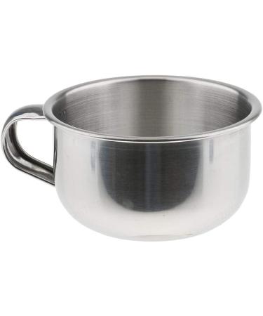 KANGIRU 8cm Metal Barber Shine Beard Soap Dish - Durable Stainless Steel Shaving Bowl for Men | Premium Shaving Mug & Brush Holder - Buy Online on GoSupps.com