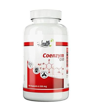 Health+ Coenzyme Q10-90 capsules the body's own chinon derivative Q-10 Coenzyme capsules as a nutritional supplement structurally related to vitamin K and vitamin E made in Germany 90 pieces (1 Pack)
