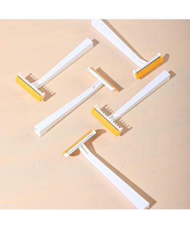 5pcs/bag Disposable Razor Set Simple Style Stainless Steel Blade Razor for Men Shaving (Color : White)