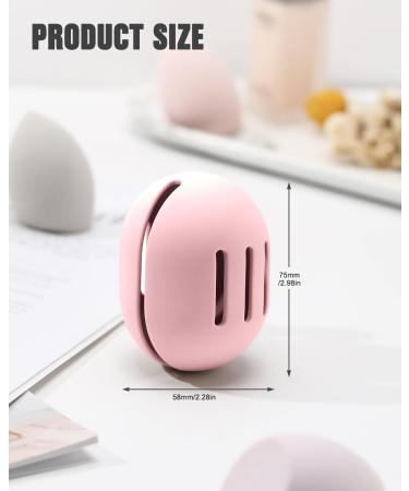 FERYES 2 PCS Makeup Sponge Holder - Silicone Beauty Blender Case for Travel - Pink & Brown - Ideal for International Shipping - Buy Online on GoSupps.com