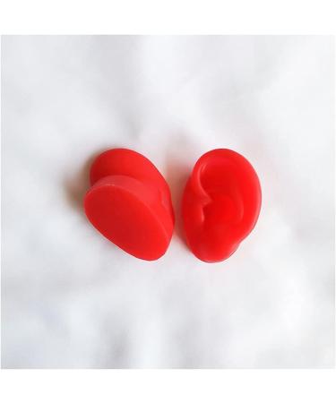 Flexible Silicone Ear Sample - Artificial Simulation Ear Red Ear Silicone Ear Model for Acupuncture Studs Earrings Earphones Helmet Display 1pair - Buy Online on GoSupps.com