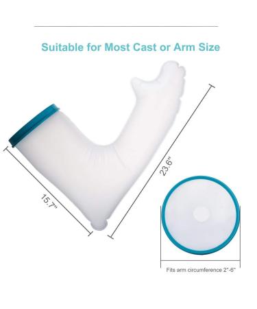Nofaner Waterproof Arm Cover for Shower - Adult Arm Cast Protector (60cm) - Buy Online on GoSupps.com