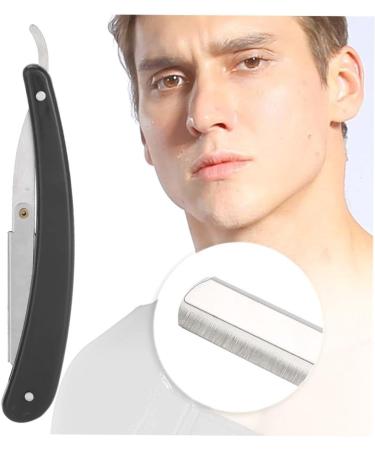 Men's Stainless Steel Straight Razor - Premium Barber Shaver Replacement in Black | Close Shaves & International Shipping - Buy Online on GoSupps.com