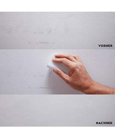 8 Pack Melamine Cleaning Sponge - Dirt Remover for Household Kitchen Bathroom & Walls | White Wonder Sponge 10x7x2cm - Buy Online on GoSupps.com