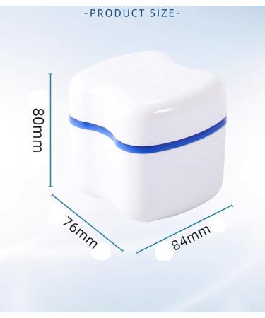 UQMIQURA 2-Piece Denture Bath Box | Secure & Clean Prosthesis Storage | Orthodontic Case for Effective Teeth Cleaning - Buy Online on GoSupps.com