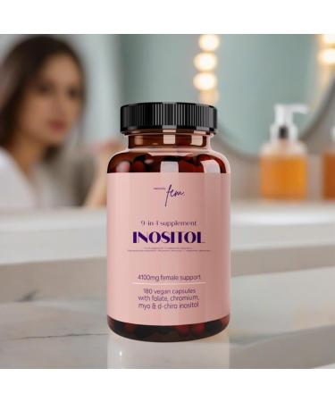 QSTA Labs Inositol Myo PCOS 4100MG Vegan capsules hormonal balance fertility supplement preconception pregnancy and ovarian support 9in1 inositol folic acid 5MTHF chromium 180 pieces pack of 1 - Buy Online on GoSupps.com