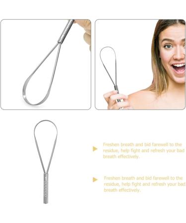 Buy Healvian Stainless Steel Tongue Brush | Portable Tongue Cleaner for Bad Breath Relief | International Shipping Available - Buy Online on GoSupps.com