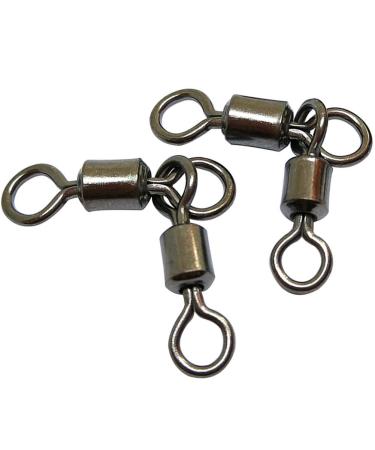 50PCS 3 Way Swivels Fishing,Heavy Duty Crane Swivel Fishing Slid 3-Way T Turn Swivel for Typing Double Drop Rigs for Fresh and Saltwater 7LB-176LB 2/0x1/0#-Length/Rated:1.06"/110LB