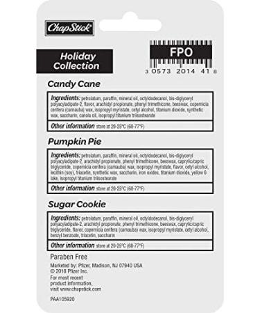 ChapStick Holiday Limited Edition Seasonal Flavored Lip Balm Tube Candy Cane Pumpkin Pie & Sugar Cookie Flavors 0.15 Ounce Each 6 Sticks Total - Buy Online on GoSupps.com
