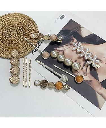 20 Pieces Pearls Hair Clips - Korean Style Acrylic Resin Hairpins for Women & Girls | Stylish Hair Accessories & Headgear - Buy Online on GoSupps.com