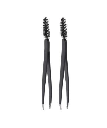Sonew Eyelash Grafting Tweezer Eyebrow Tweezer with Tail Eyebrow Brush Oblique Mouth Design Easy to Use Lash Nipper for Makeup