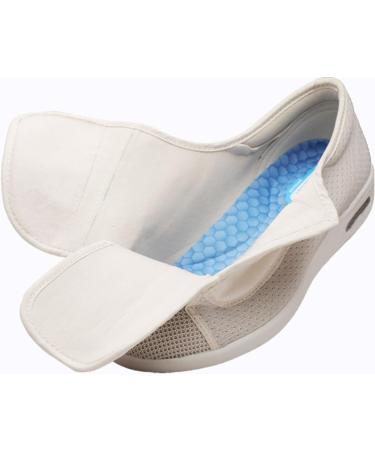 Extra Wide Fit Diabetic Shoes for Men - Adjustable Orthopedic Slippers | Comfy Plantar Fasciitis Sneakers for Elderly Arthritis Edema Swollen Feet | Slip-On Walking Shoes - Buy Online on GoSupps.com