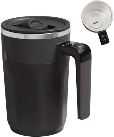 Bouteille Shaker Prot ine lectrique - Silicone ABS PP 400Ml 87x70x140Mm | Tasse caf m lange automatique avec affichage de la temp rature boissons de salle de sport boissons de bureau | Tasse Dark Gray Colour - Buy Online on GoSupps.com