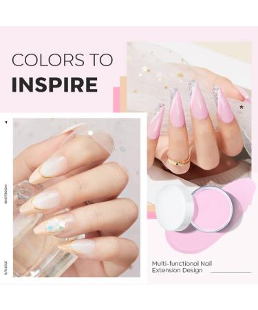 Shop Modelones Acrylic Powder - 6 Colors Transparent Jelly Nude Nail Art - Milky White & Pink - Perfect for 3D Carving & French Extensions - Ideal Gifts for Women - Buy Online on GoSupps.com