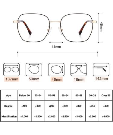 Riccie Ultra-Light Titanium Reading Glasses for Women - Anti-Blue Light HD Multifocal Aspherical Lenses (Dioptria +1.0 to +3.0) - Stylish & Comfortable - Buy Online on GoSupps.com