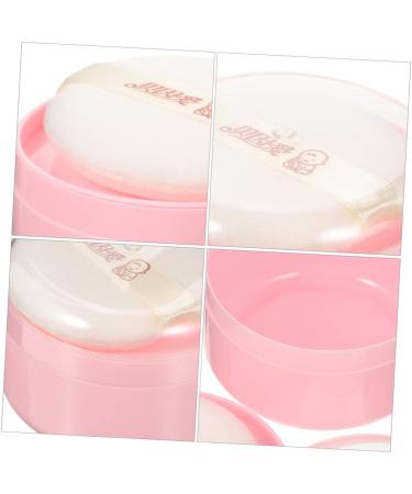 SECFOU Baby Pink Body Powder Puff Box - 4pcs Travel Dispenser & Container 8x6cm - Buy Online on GoSupps.com